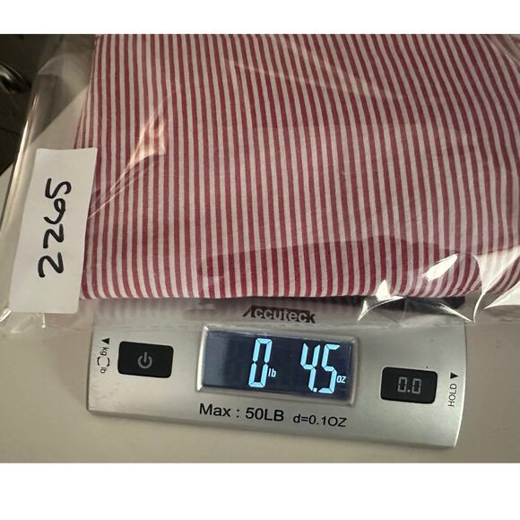 Solitaire Dark Pink Pinstripe‎ Bell Sleeve Blouse Sz S Cotton Blend Flared - Picture 11 of 11